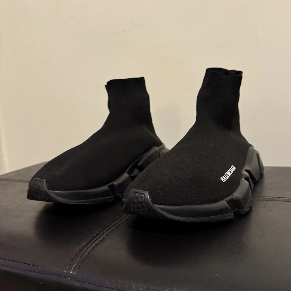 Balenciaga Speed Trainer High Black for sale | eBay