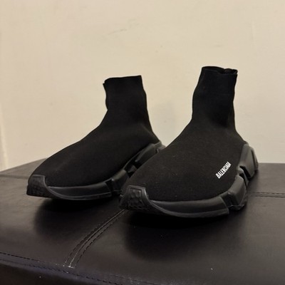BALENCIAGA Speed Trainer ブラック Balenciaga Speed Trainer Black High Top Knit Lightweight Athletic
