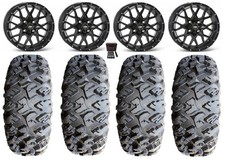 Itp Hurricane 14 Wheels Black 28 Motoclaw Tires Honda Foreman Rancher Sra