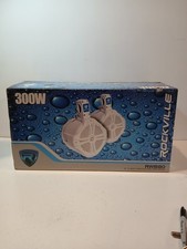 Pair Rockville RWB80W 8" White 2-Way 300W Marine Wakeboard Tower Speakers