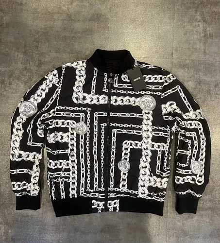 $2050 Men's Versace medusa chains reversible bomber jacket size 52 Fits L - product listing photo