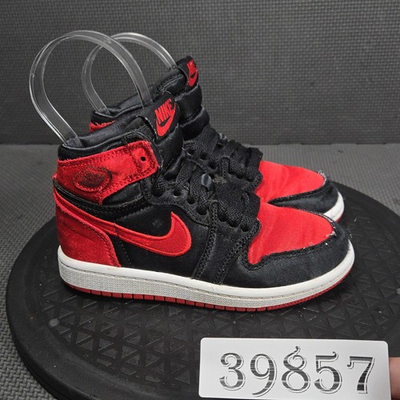 #ad Jordan Air Jordan 1 High OG Shoes Kids Size 11C Red Black Sneakers FD5304 061 $39.99