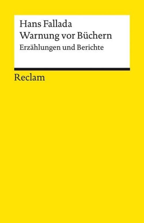 Warnung vor Büchern Hans Fallada