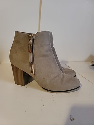Apt. 9 Timezone Women's High Heel Ankle Boots- Taupe