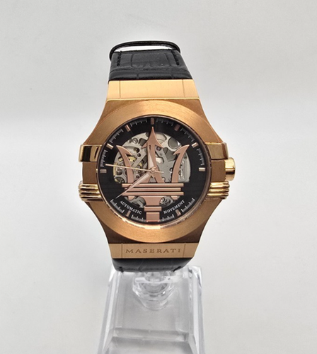 MASERATI POTENZA MENS R8821108039 LEATHER STRAP AUTOMATIC WATCH 42mm Dial - Picture 7 of 12
