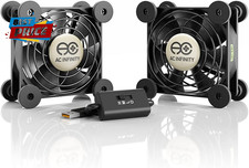 MULTIFAN S5, Quiet Dual 80Mm USB Fan, Ul-Certified for Receiver DVR Playstation