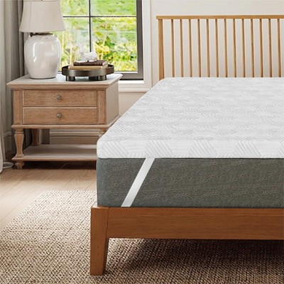 3 Inch Egg Crate Memory Foam Mattress Topper for Back Pain , Soft Mattress Pa...