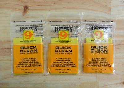 Hoppes Quick Clean Rust & Lead Remover Cloth;  12.5'' x 8.5'';  3 Pack;  1215
