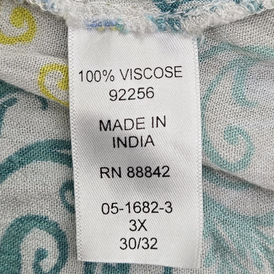 Woman Within Women Dress 3X Multicolor Floral A-Line Cottagecore Sleeveless - Image 3 of 4