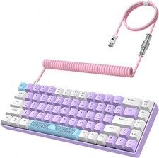FREEWOLF T8 60% Wired Mechanical Keyboard 68Key Layout RGB Backlit For PC/Laptop