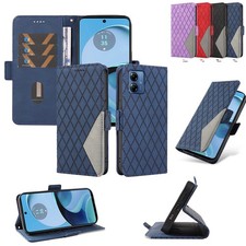 For Motorola Moto "All"Series Magnetic Leather Flip Stand Card Wallet Case Cover
