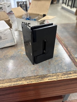CRL V1E044MBL Matte Black Vienna 044 Series Wall Mount Offset Back Plate Hinge