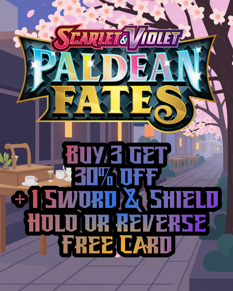 Paldean Fates-Pick Three 30% off -Common-Rare-Holo-Reverse Holo-official Pokémon