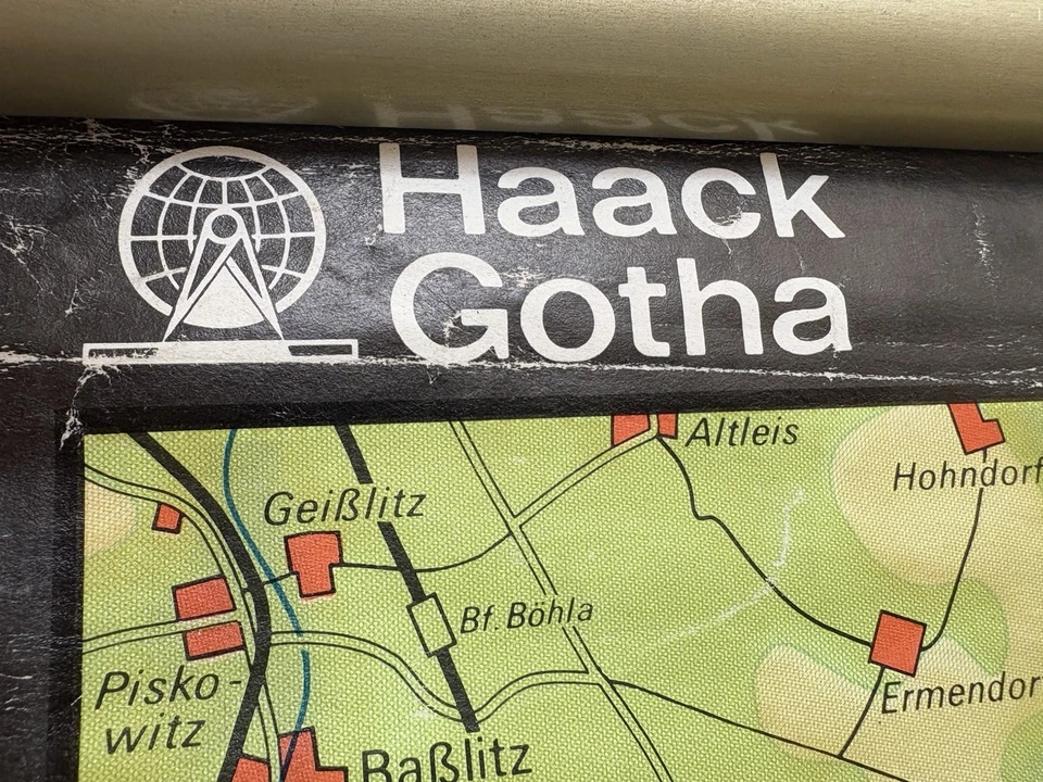 Mapa desplegable vintage de Dresde Alemania años 60 Foto 2 de 4