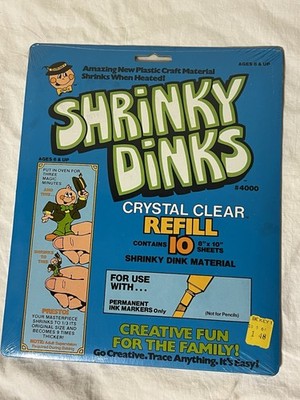 Vintage Shrinky Dinks Crystal Clear Refill #4000 1974 1975 Sealed New Unused