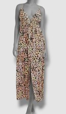 Bar III Womens Orange Animal-Print Swim Cover-Up Maxi Dress Swimwear Size M