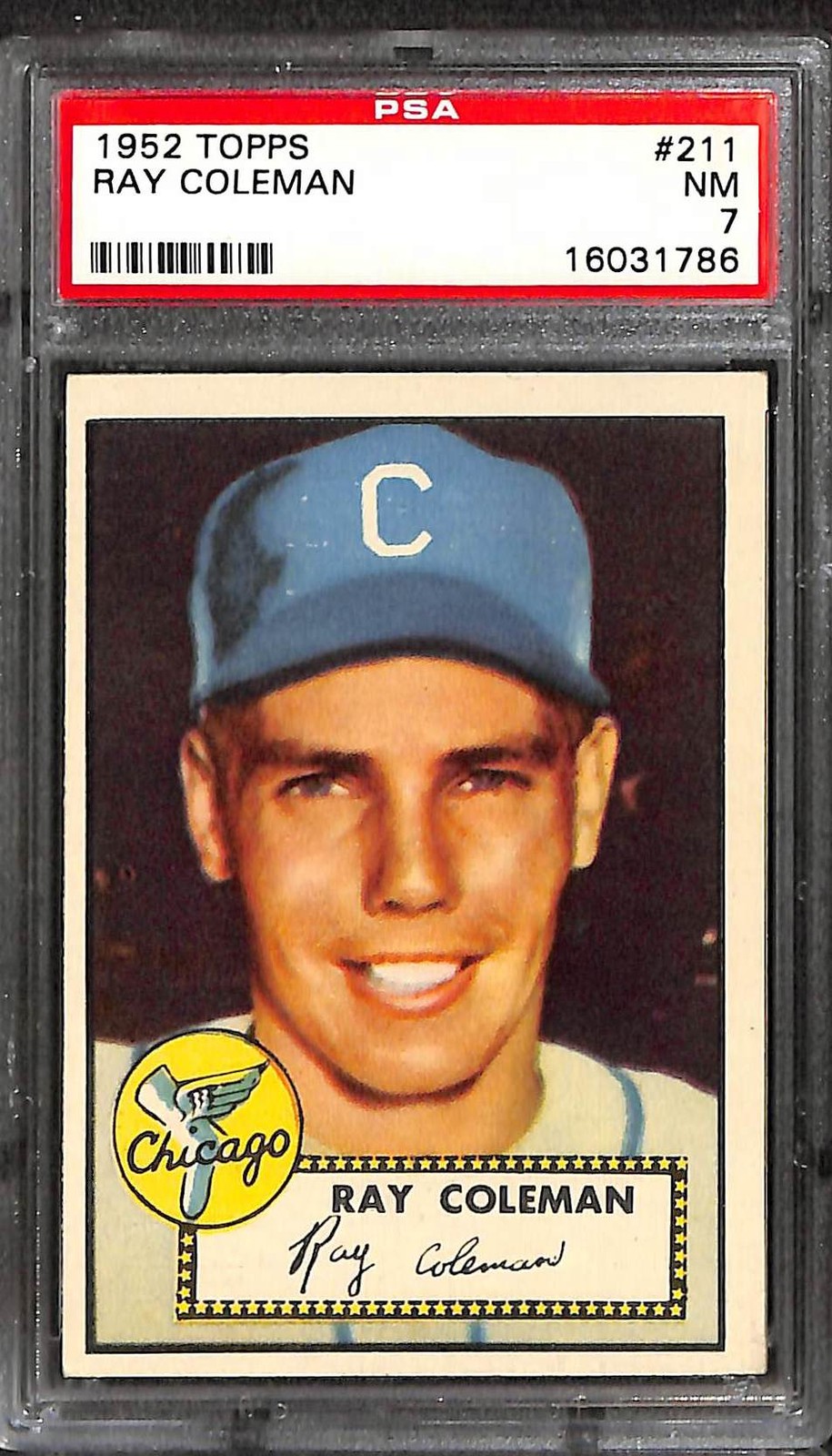 1952 TOPPS #211 RAY COLEMAN PSA 7 NM 16031786