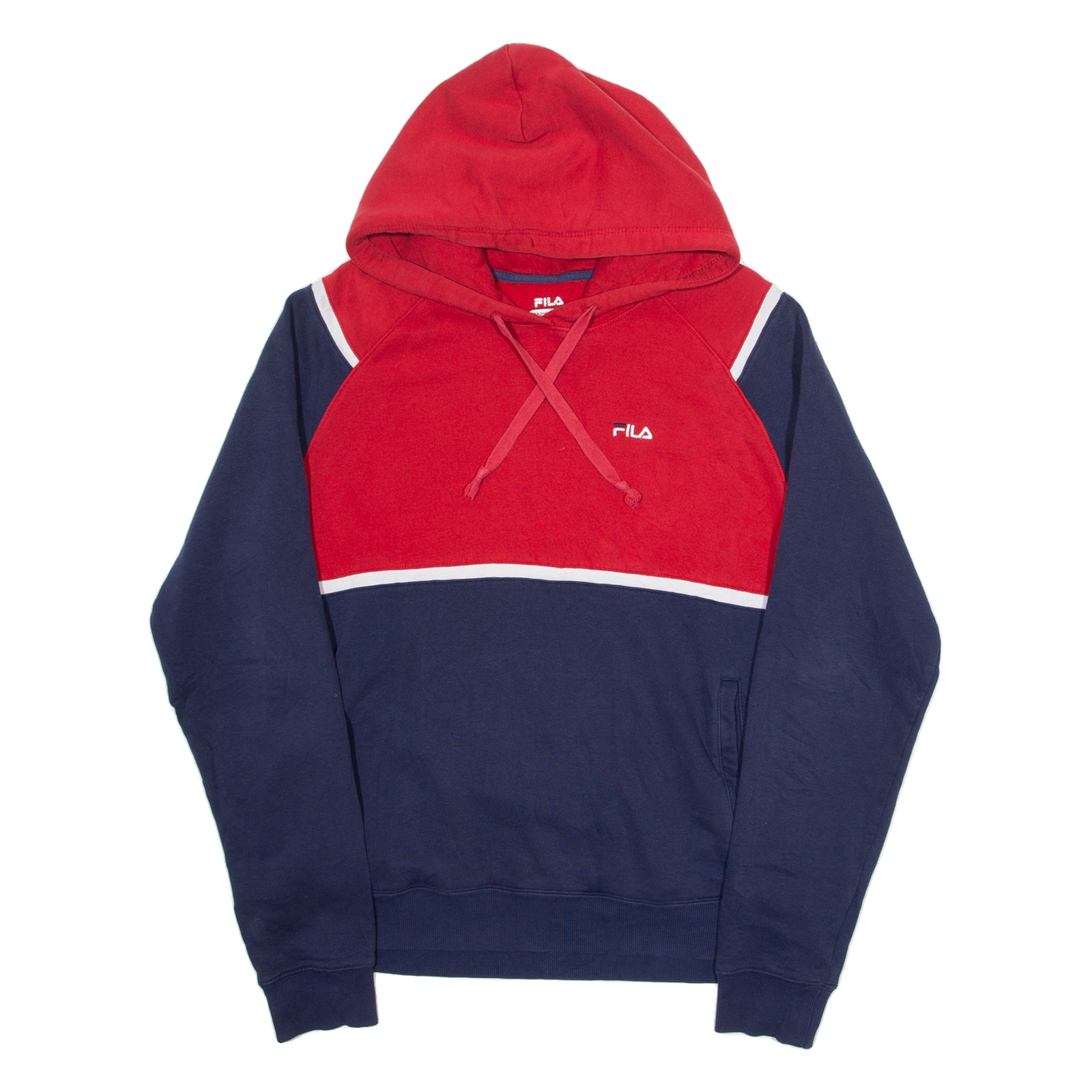 FILA Colourblock Felpa con Cappuccio Uomo Blu XL