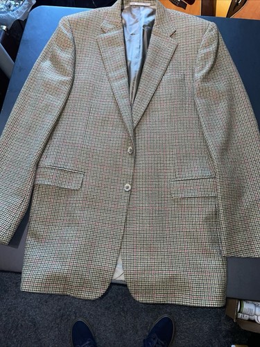 Hickey Freeman 42 X Long Madison houndstooth Wool Sport Jacket Coat Tweed - Picture 7 of 20