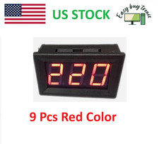 9Pcs, RED AC 70-500V digital voltmeter LED display 2 wire volt meter