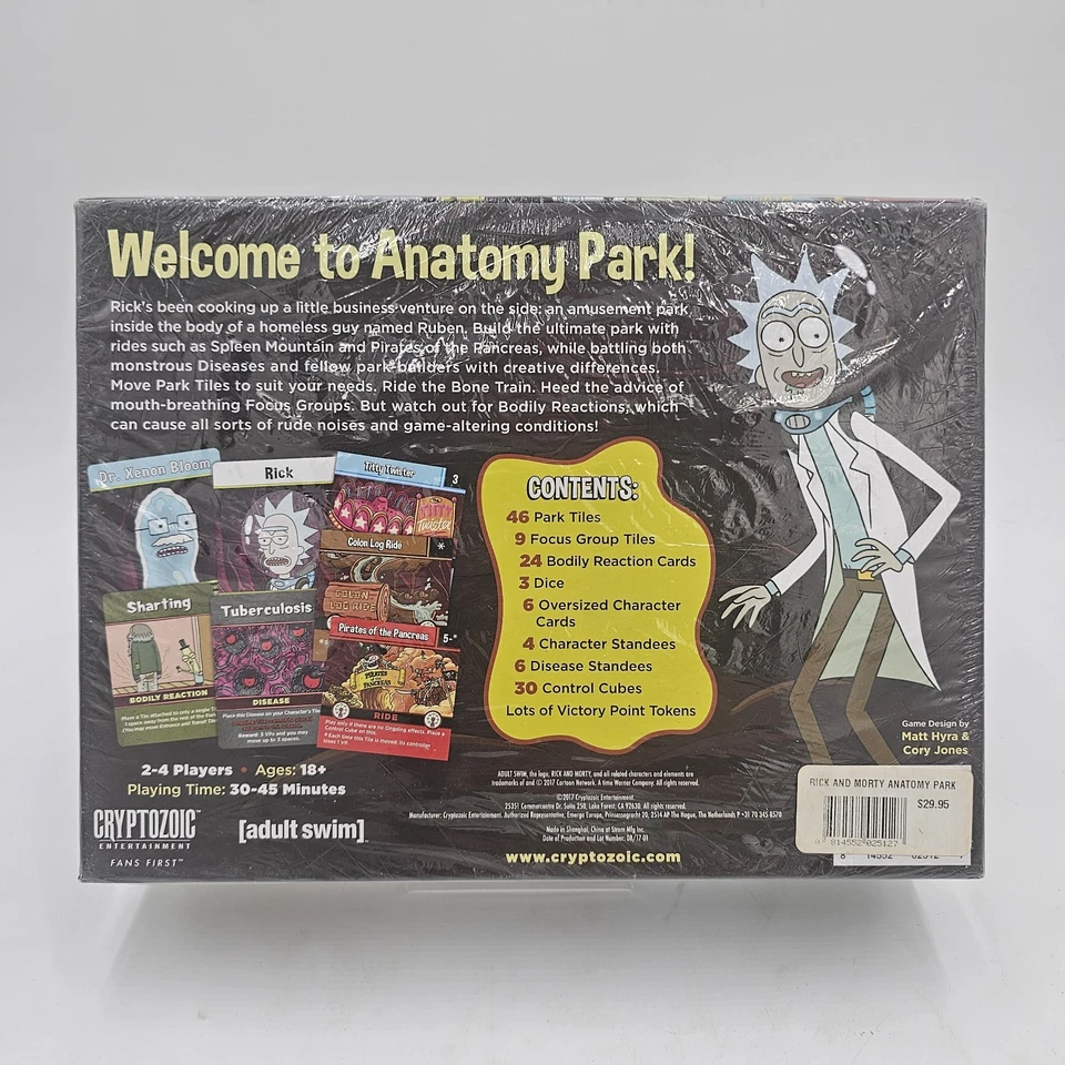 Rick and Morty Anatomy Park Juego | Cryptozoic Adult Swim Juego de Mesa NUEVO Y PRECINTADO Foto 2 de 4