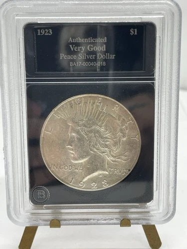 1923 Peace Silver Dollar Certified Very Good Bradford Exchange