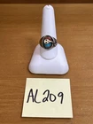 Effie C Zuni Sterling Silver Turquoise Coral Snake Ring Sz 10 1/2
