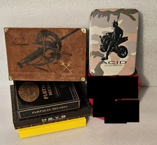 Lot of 5 Empty Cigar Boxes  Hoyo,  Acid, Partagas, Monte Cristo Espada, Siglo