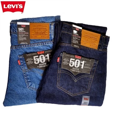 LEVI'S Levis 501 Mens Straight Fit Jeans Denim Original Fit bottoms New with Tags