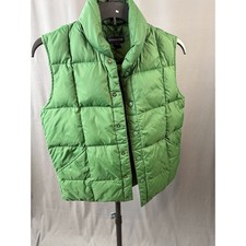 Lands End Kids Green Puffer Vest Size M 10/12