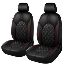 Caromop Luxury Pu Leather Car Seat Covers Front Set Set Blackred Line Caromop Luxury Pu Leather Car Seat Covers Front Set Set Blackred Line
