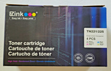 4 Pack EZink TN221/225 Compatible Toner For Brother TN221 TN225 New Open Box
