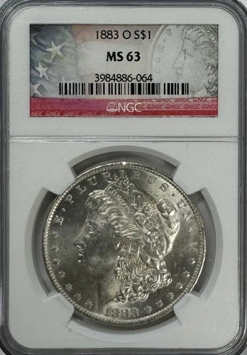 1883-O Morgan Dollar, MS 63 NGC, NR