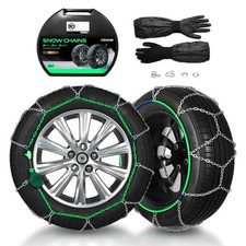 Pair Anti-skid Snow Chains 12mm For Pickup Trucks 23565r17 24550r19 27540r20