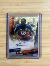 Marketplace image: Timothy Weah 2019-20 Topps Finest UEFA Champions League SUPERFRACTOR AUTO #1/1