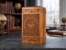 Tree of Life Wooden Urn Rosewood Handmade Cremation Ashes Human Pet