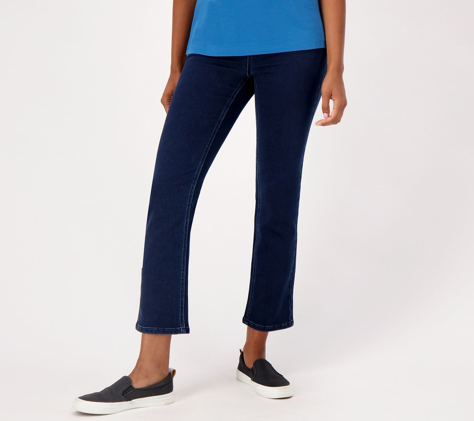 Isaac Mizrahi Live! Women's Pants Sz 8 Tall Divine Denim Pull On Blue A518895