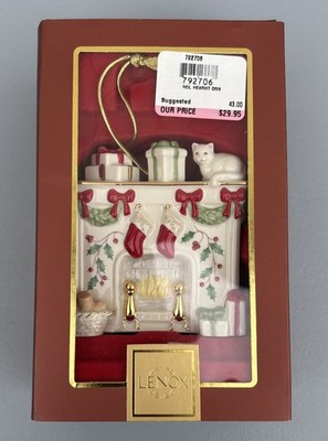 Lenox Holiday Hearth Christmas Ornament (Fireplace, Cat, Gifts # 792706