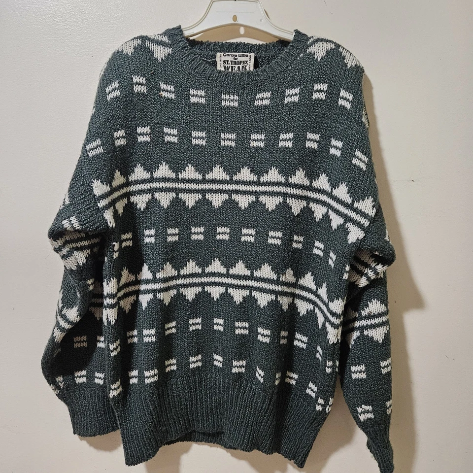 Suéter para mujer Carole Little St Tropez Wear vintage años 80 - mezcla de lana talla XL Foto 4 de 4