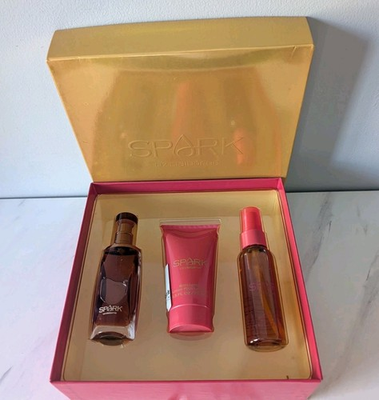 #ad Vintage Liz Claiborne Spark Gift Set New Old Stock Perfume Lotion amp; Spray $99.00