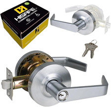 Heavy Duty Commercial Door Handle Lock Satin Chrome ADA Fire Rated Grade 2