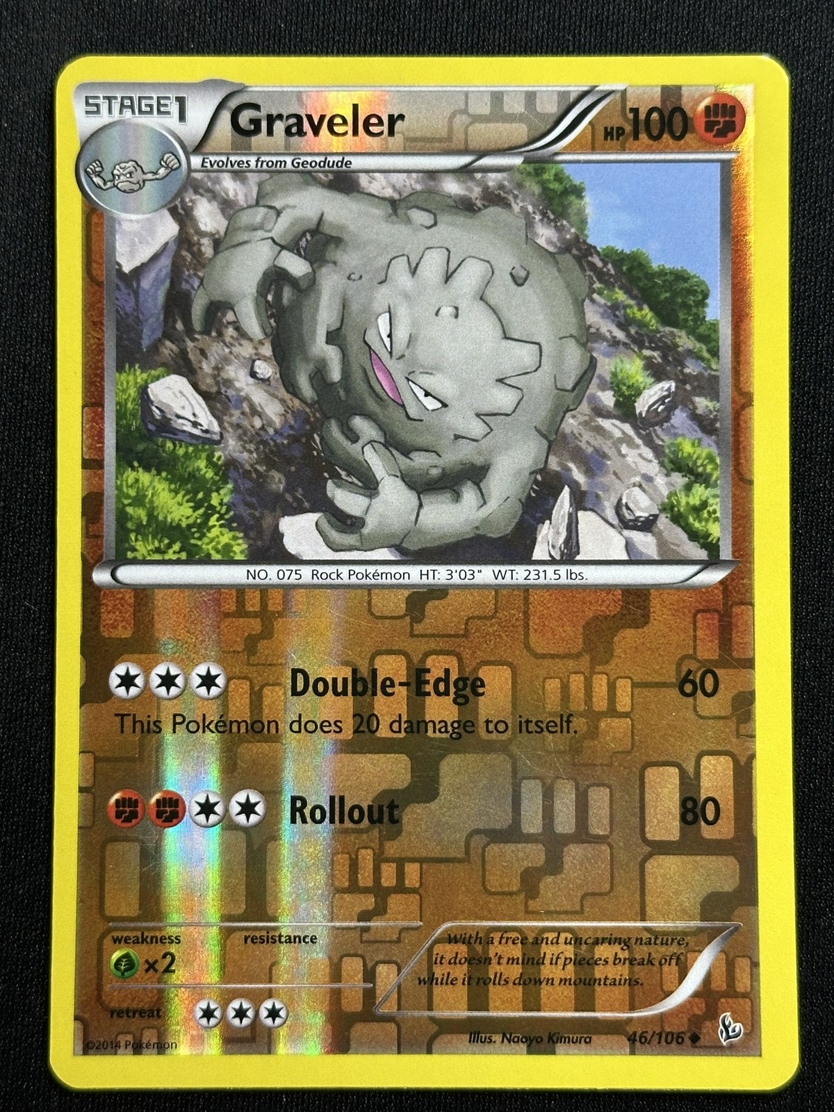 Graveler Reverse Holo XY - Flashfire 46/106 LP