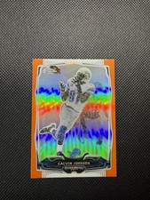 2014 Topps Chrome Calvin Johnson Orange Refractor #98 Lions Refractor SP
