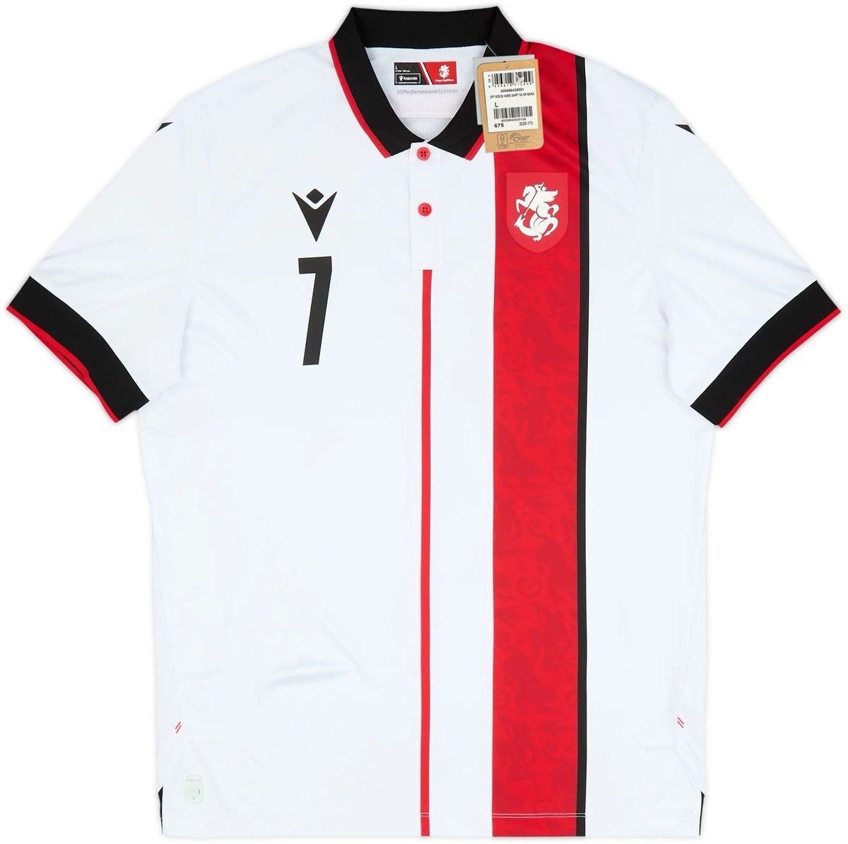 2025/26 Georgia Home Jersey #7 Kvaratskhelia Large Macron Nations
