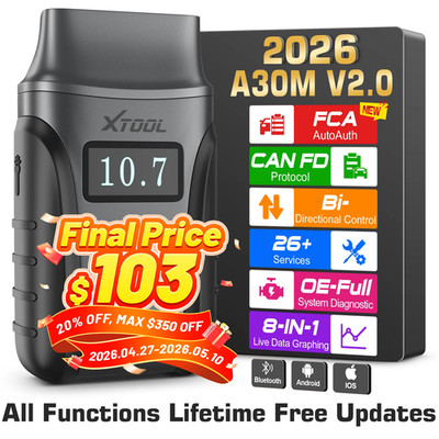 XTOOL A30M V2.0 Bidirectional Scan Tool Diagnostic Scanner Auto Code Reader