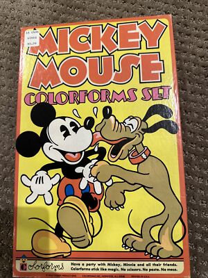 Mickey Mouse Colorforms Set 465 Minnie Mickey Goofy Pluto Donald, Daisy ...