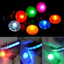 Mini Pet Puppy Dog Cat LED Flashing Collar Safety Night Light Keyring Pendant US