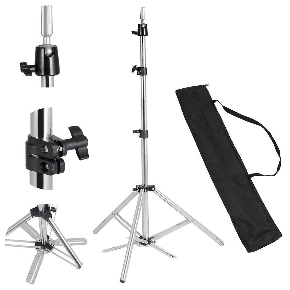Cosmetology Brushed Aluminum Mannequin Head Tripod Stand  #N7181