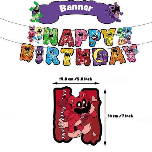 Birthd Party Backdrop Banner Balloon Tableware Cake Topper Decor - Bild 60 von 66