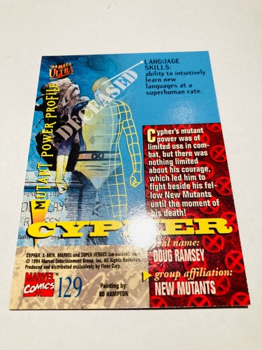 1994 X-men Cypher ' 94 MARVEL Trading Card Game Rare Gary Ciccarelli #129 F/S - Picture 12 of 12